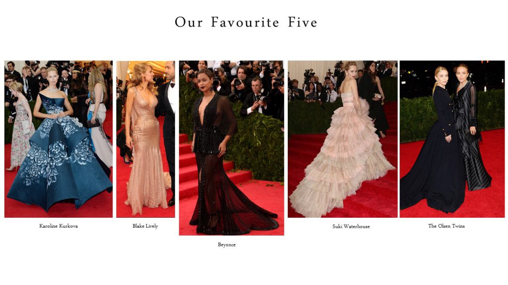 met gala 2014 best dressed celebrity dresses fashion designers