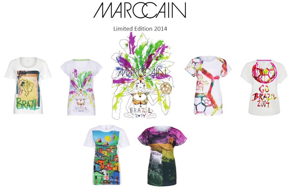 Marc Cain Brazil tshirts world cup football 2014 fashion task pr clients